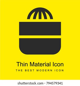 Squeezer bright yellow material minimal icon or logo design
