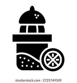 Ilustração do vetor de estilo de glifos de ícones do compactador