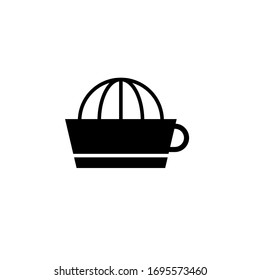 squeezer icon vector illustration glyph style design. isolated on white background