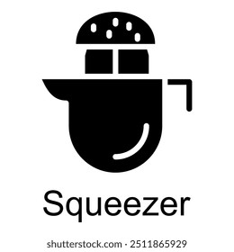 Squeezer icon vector symbol illustration