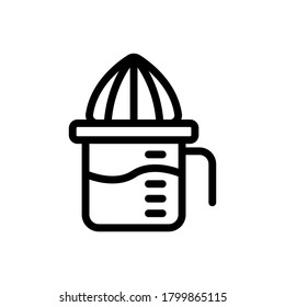 Squeezer (Kitchen Equipment) icon outline vector. isolated on white background