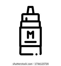 squeezes bottle of mayonnaise sauce icon vector. squeezes bottle of mayonnaise sauce sign. isolated contour symbol illustration