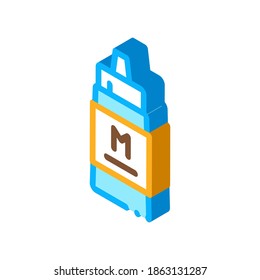squeezes bottle of mayonnaise sauce icon vector. isometric squeezes bottle of mayonnaise sauce sign. color isolated symbol illustration