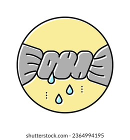 squeezing wet clothes color icon vector. squeezing wet clothes sign. isolated symbol illustration