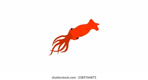 squid animal icon logo design