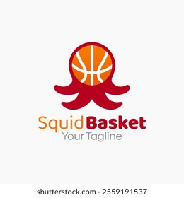 Squid Basket Logo Design Template. Good for Business, Agency, Community and Organization.