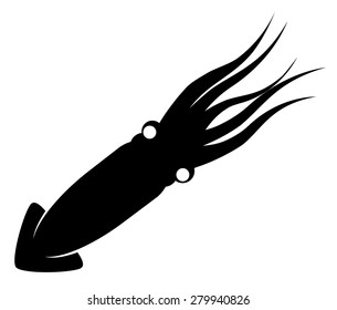 Squid Black Vector Icon