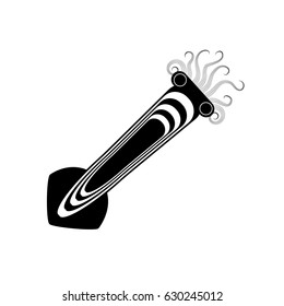 Squid black and white vector sign isolated on white background