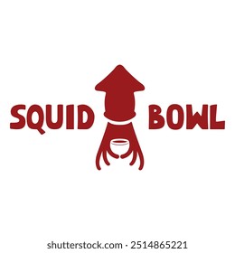 squid bowl minimalist logo design