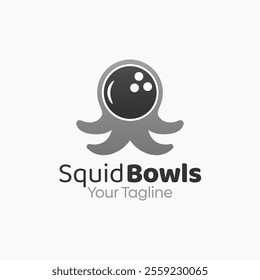 Squid Bowls Logo Design Template. Good for Business, Agency, Community and Organization.