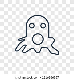 Squid concept vector linear icon isolated on transparent background, Squid concept transparency concept in outline style