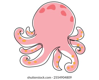 Squid in a continuous line pattern and can edit the lines later