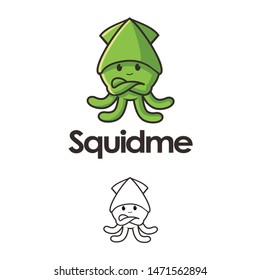 squid cute logo character designs