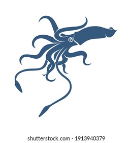 Squid design vector illustration, Creative Squid logo template, icon symbol