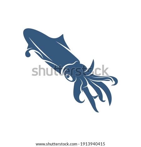 Squid design vector illustration, Creative Squid logo template, icon symbol