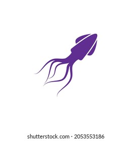 Squid fish illustration logo vector design