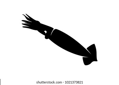 squid fish silhouette