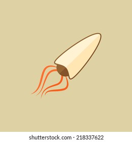 Kalmare. Food Flat Icon