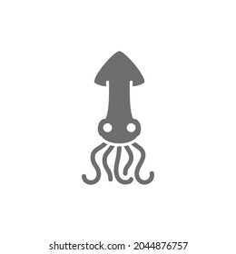 Squid grey icon. Isolated on white background