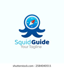 Squid Guide Logo Design Template. Good for Business, Agency, Community and Organization