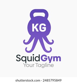 Squid Gym Logo Vector Template Design. Good for Business, Start up, Agency, and Organization