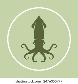 Squid icon colorful background abstract trendy vector illustration design