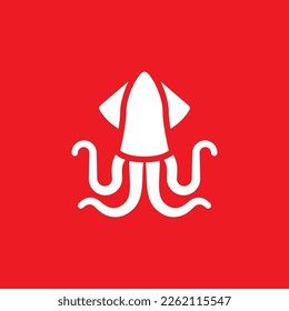 Squid icon, common graphic resources, vector illustrations.