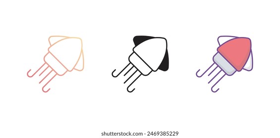 Squid-Icon-Design mit weißem Hintergrund Stock-Illustration