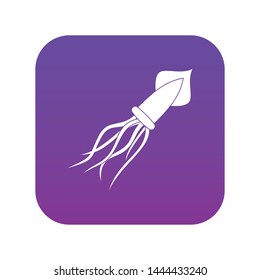 Squid icon digital purple for any design isolated on white vector illustration