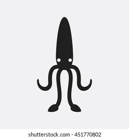 Squid icon illustration isolated vector sign symbol