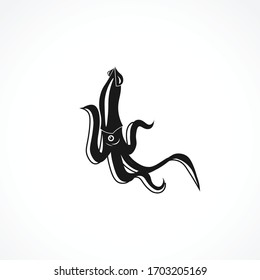 Squid icon. isolated on white