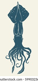 Squid icon isolated. Vector illustration