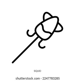 Kalmare-Symbol. Line Art Design einzeln auf weißem Hintergrund