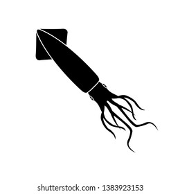 Squid icon, logo isolated on white