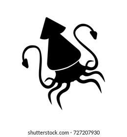squid icon on white background