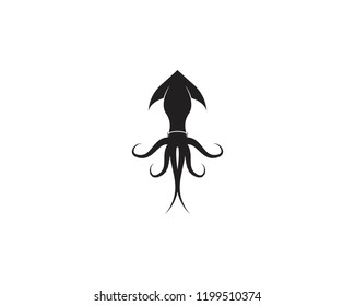 Squid icon silhouette illustration