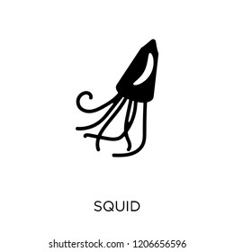 Squid icon. Squid symbol design from Animals collection. Simple element vector illustration on white background.
