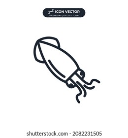 squid icon symbol template for graphic and web design collection logo vector illustration