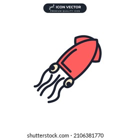squid icon symbol template for graphic and web design collection logo vector illustration