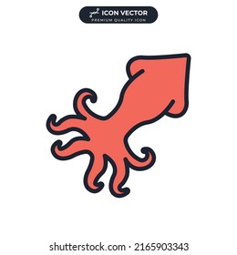 squid icon symbol template for graphic and web design collection logo vector illustration