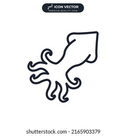 squid icon symbol template for graphic and web design collection logo vector illustration