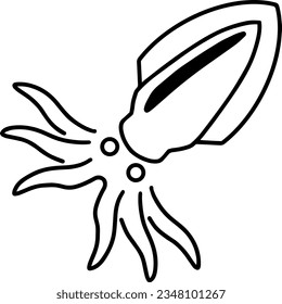 Squid Icon, True Black Icon