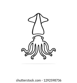 squid Icon. Vector concept illustration for design.