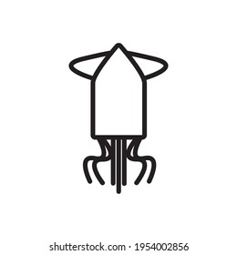 squid icon vector design line style