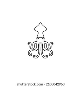 squid icon vector illustration logo design