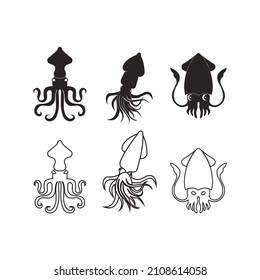 Tintenfisch-Symbol, Vektorgrafik-Logo-Design