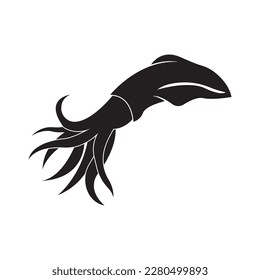 diseño del logotipo de la ilustración del vector del icono del calamar