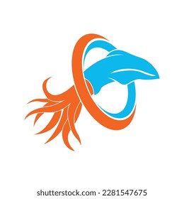 squid icon vector illustration logo design