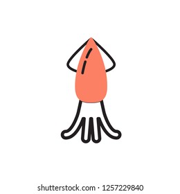 squid icon vector modern style