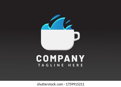 squid Illustration logo template for restaurant logo, food company, cafe brand. use for iconic mark system, implementation for printing, website, business card, background, pattern, and marketing